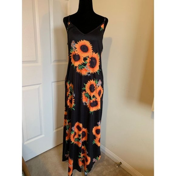 Floral Print Maxi Sling Dress - Picture 6 of 7